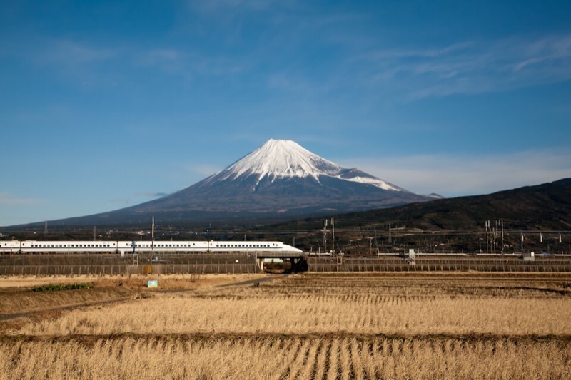 新幹線與富士山